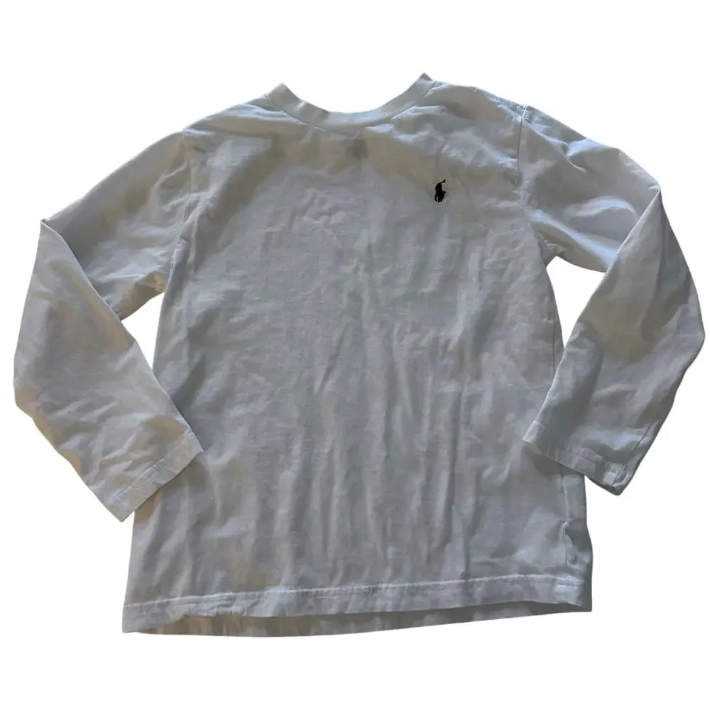 Ralph Lauren White Long Sleeve Top - Size 7